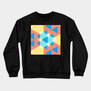 Kaleidoscope of Colorful Triangles Crewneck Sweatshirt